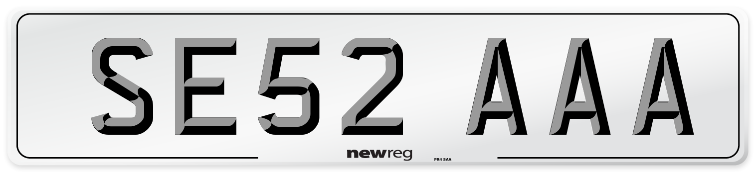 SE52 AAA Number Plate from New Reg